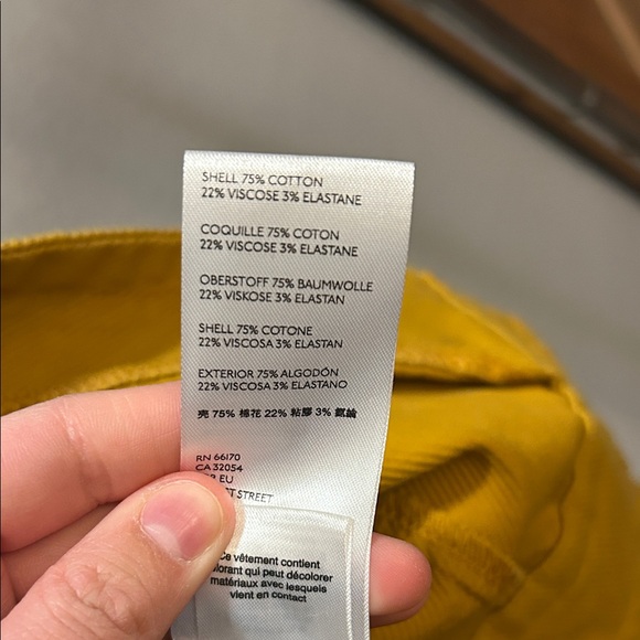 Anthropologie Nora Flounce Sleeved Trucker Jacket in Mustard - S - Picture 5 of 7